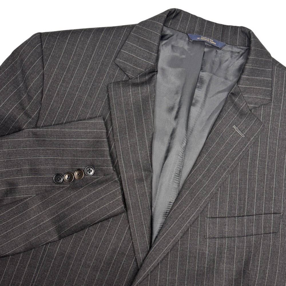 Brooks‎ Brothers 1818 Fitzgerald Men's 46R Charcoal Pinstripe Suit Jacket Blazer